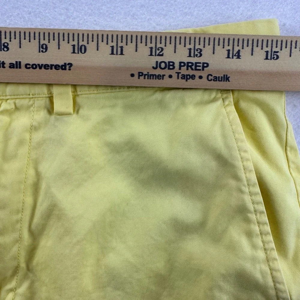 Polo Ralph Lauren Mens Yellow Cotton Chino Shorts Size 30 Preppy Classic Twill